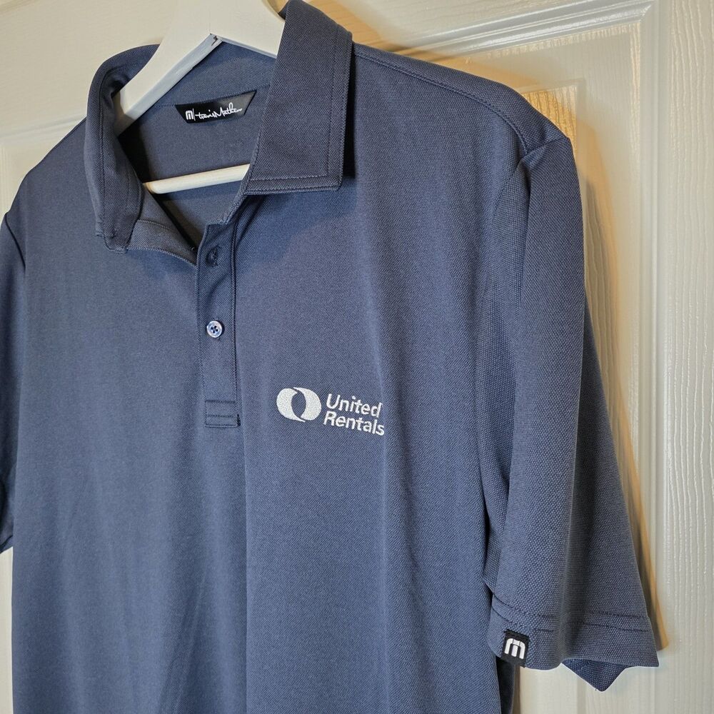 Travis Mathew Polo Shirt Mens Medium Blue Golf United Rental
